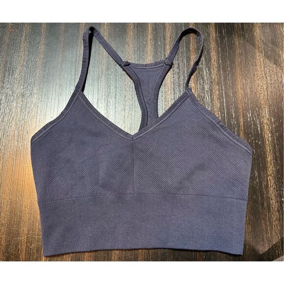 Lot of 2 NUX NeW sports bras - size Small - navy, brown - Picture 5 of 11